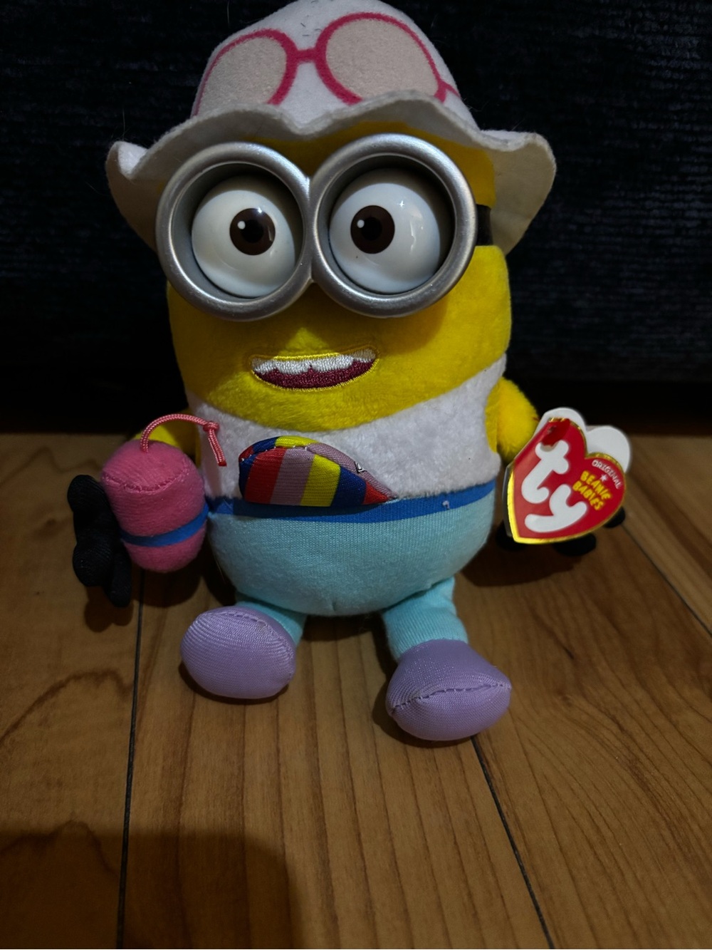 Ty Minion beach theme plush New With Tags
